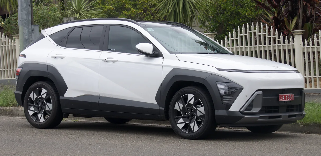 Hyundai Kona II en occasion — vue trois-quarts avant