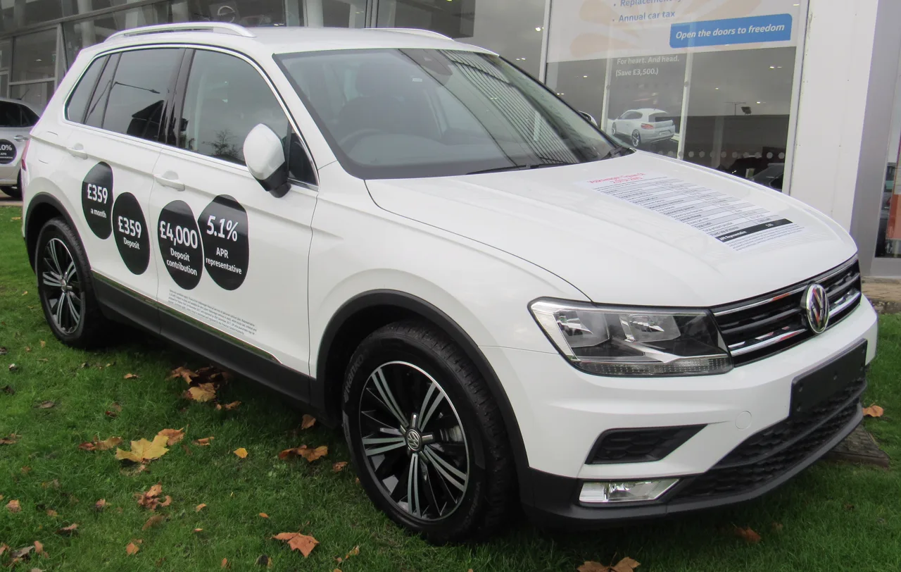 Volkswagen Tiguan en occasion — vue trois-quarts avant